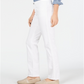 Calça jeans feminina Charter Club Lexington reta com listras trançadas, branca, tamanho 8