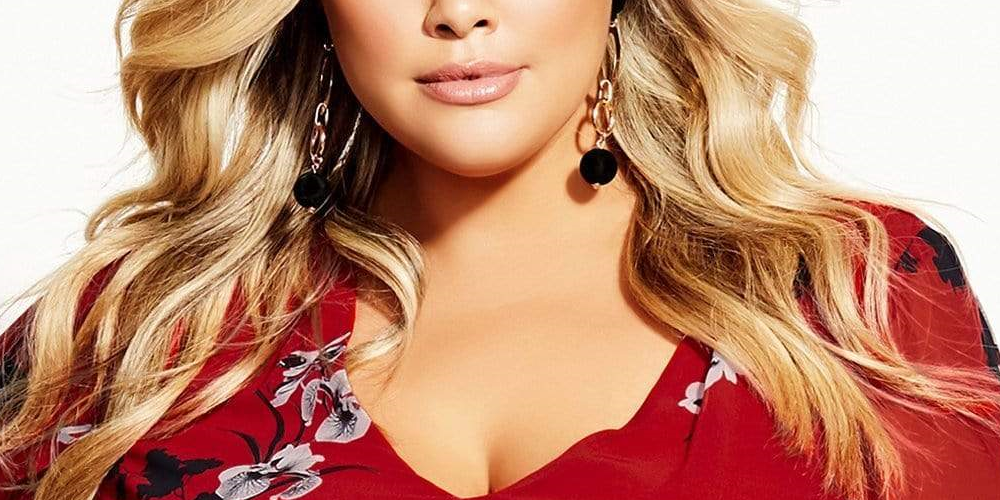 Vestido longo feminino City Chic com estampa floral e camadas, vermelho, tamanho M