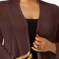 Cardigan Alfani Feminino Plus com Pontos Mistos e Frente Aberta, Marrom, Tamanho 4X