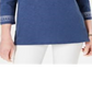 Túnica bordada de algodão Charter Club - Azul índigo envelhecido, tamanho 2XL
