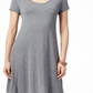 Vestido evasê de manga curta feminino Style &amp; Co, cinza, tamanho pequeno M
