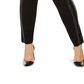 Calça legging feminina plus size com acabamento em couro sintético e acabamento em couro sintético da INC International Concepts, preta, tamanho 18 W