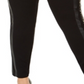 Calça legging feminina plus size com acabamento em couro sintético e acabamento em couro sintético da INC International Concepts, preta, tamanho 18 W