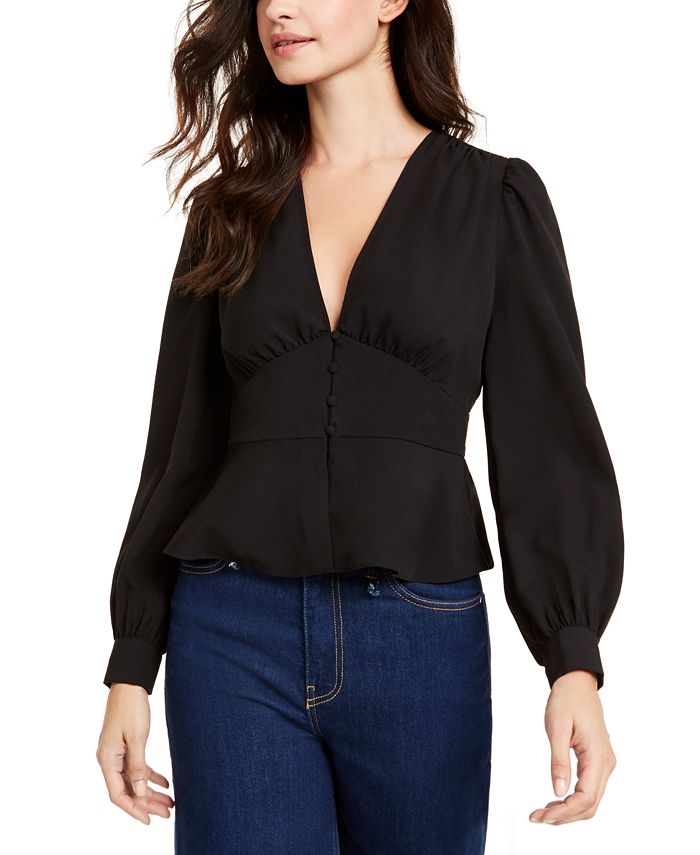 Blusa Blaine Crepe Feminina French Connection Preta Tamanho 0