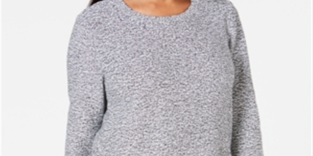 Suéter Karen Scott de algodão mesclado cinza tamanho XS