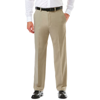 Calça Haggar Cool 18 Pro Flat Front Masculina Amarela Tamanho 38L x 32C