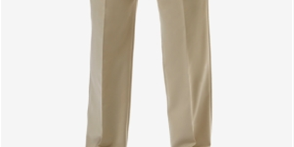 Calça Haggar Cool 18 Pro Flat Front Masculina Amarela Tamanho 38L x 32C