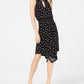 Vestido feminino sem mangas com estampa de lenço, preto, tamanho X-S