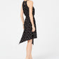 Vestido feminino sem mangas com estampa de lenço, preto, tamanho X-S