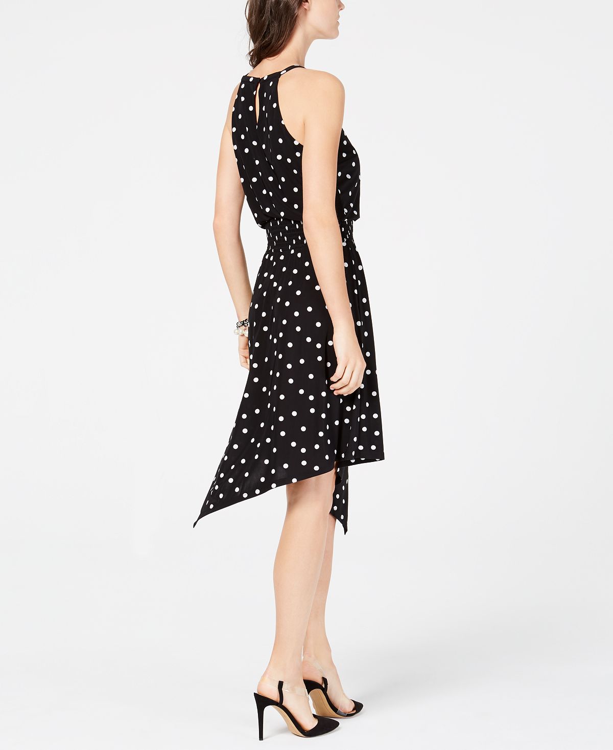 Vestido feminino sem mangas com estampa de lenço, preto, tamanho X-S