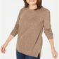Karen Scott Suéter Feminino Plush com Costura Frontal Marrom Tamanho P