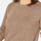 Karen Scott Suéter Feminino Plush com Costura Frontal Marrom Tamanho P