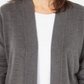 Karen Scott Cardigan Feminino Manga Longa Frente Aberta Cinza Tamanho XS