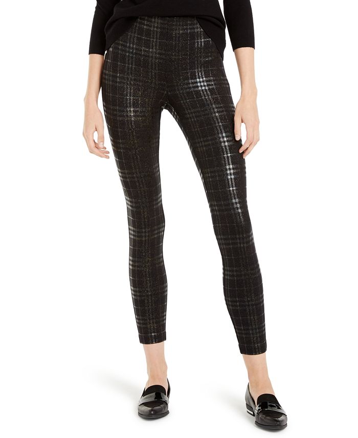 Leggings Skinny Xadrez Elástico Feminino Maison Jules Pretas Tamanho XS