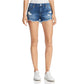 Shorts jeans femininos BLANKNYC Astor com corte desgastado, azul, tamanho 24