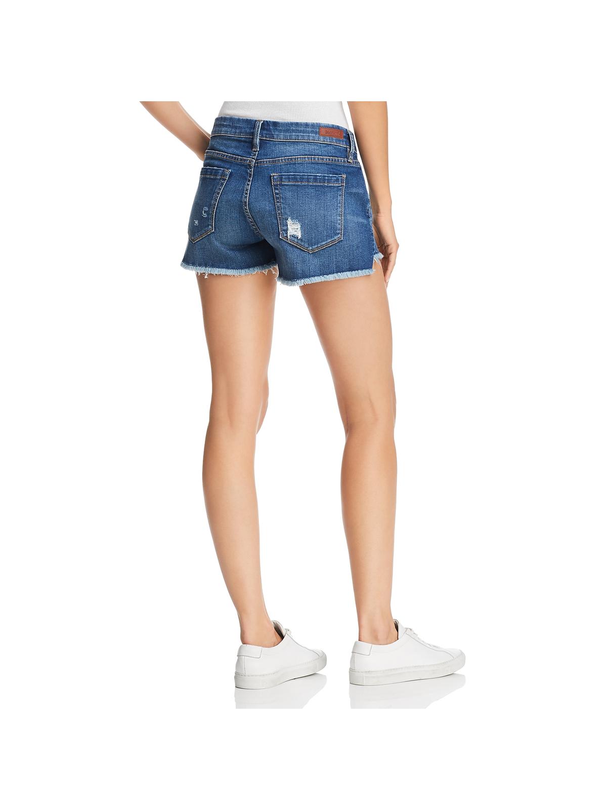 Shorts jeans femininos BLANKNYC Astor com corte desgastado, azul, tamanho 24