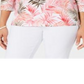 Karen Scott Top Feminino Estampado Decote Redondo Rosa Tamanho XS