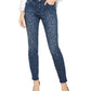 Calça jeans skinny feminina com estampa de leopardo da INC International Concepts, azul, tamanho 4