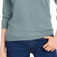 Blusa feminina Maison Jules azul mesclada com gola e manga comprida, tamanho júnior 2XL