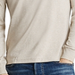 Camisa polo Ralph Lauren masculina bege mesclada com botões e gola alta, tamanho P