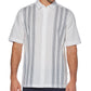 Camisa masculina de manga curta com botões e painel Cubavera, branca, tamanho grande