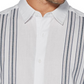 Camisa masculina de manga curta com botões e painel Cubavera, branca, tamanho grande