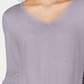 Top de chiffon com decote em V e bainha lilás, tamanho M, da Style &amp; Co