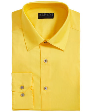 Camisa social masculina Alfani Slim Fit Stretch Performance, tamanho P, vinho