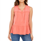 Blusa camponesa sem mangas de algodão estilo &amp; co feminina laranja tamanho grande
