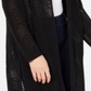 Cardigan aconchegante feminino Inc Petite Zigzag Chevron - Preto profundo, tamanho pequeno pequeno
