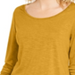 Top de chiffon com bainha estilo &amp; co, amarelo, tamanho P