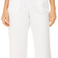 Calça Capri Charter Club Linen com Cintura Amarrada, Branca, Tamanho M