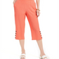 Calça Capri Crinkle Feminina JM Collection Laranja Tamanho XX-G