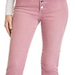 Calça jeans skinny de cintura alta Rag &amp; Bone Nina Corduroy feminina, rosa, tamanho 24