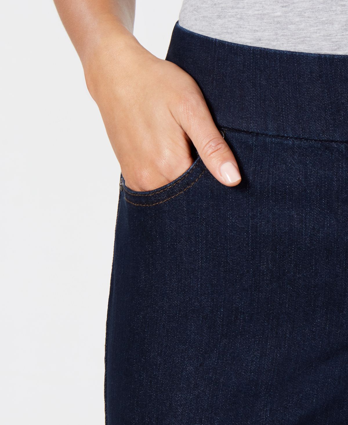 Shorts skinny feminino estilo &amp; co azul tamanho P