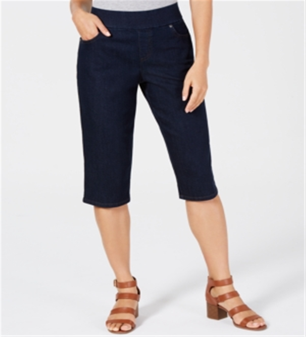 Shorts skinny feminino estilo &amp; co azul tamanho P
