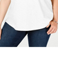 Camiseta feminina de algodão com acabamento em crochê Charter Club, branca, tamanho 1X