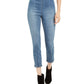 Calça jeans skinny cropped feminina INC International Concepts, cintura alta, azul, tamanho 10