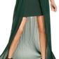 Vestido formal curto Marciano feminino verde com decote em V, sem mangas e com decote alto e baixo, tamanho XS