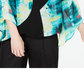 Alfani Petite Abstract-Print Top Branco Tamanho Pequeno Pequeno