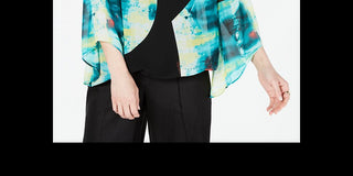 Alfani Petite Abstract-Print Top Branco Tamanho Pequeno Pequeno
