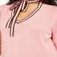 Suéter feminino Tommy Hilfiger Plus com faixa e decote em V, rosa, tamanho 2X