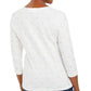 Blusa Karen Scott com estampa de alumínio e manga 3/4 - Branco inverno, tamanho XS