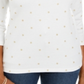 Blusa Karen Scott com estampa de alumínio e manga 3/4 - Branco inverno, tamanho XS