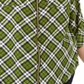 Blusa feminina Michael Kors Plus Size xadrez com gola, verde, tamanho 0X