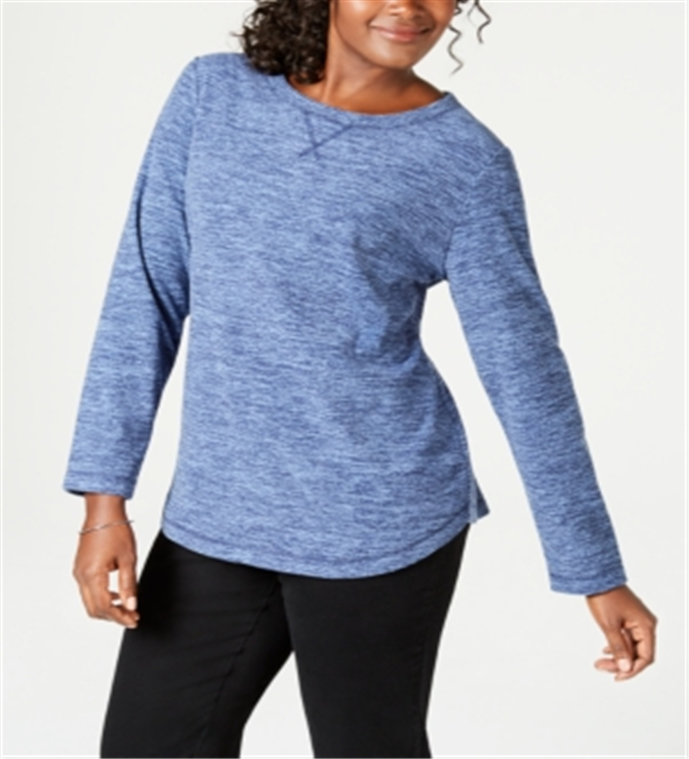 Moletom Karen Scott Petite Marled - Azul Intrepid Tamanho Petite S
