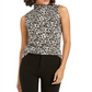 Blusa de gola alta texturizada com estampa animal Bar III cinza tamanho XXS