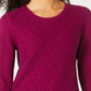 Karen Scott Suéter Feminino de Tricô com Cabo Diamante Vermelho Tamanho XX-G