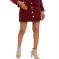 Minissaia lápis feminina Maison Jules, cor vinho, com botões, tamanho 2
