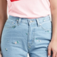 Camiseta Levi's Feminina Rosa Estampada Manga Curta Gola Redonda Tamanho G